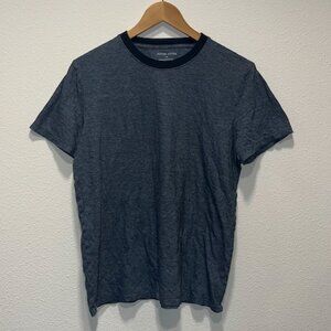 Taylor Stitch Cotton Hemp Tee in Slate and Navy Stripe - M - 40
